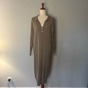 Zara Collared Knit Long Sleeve Dress size S
